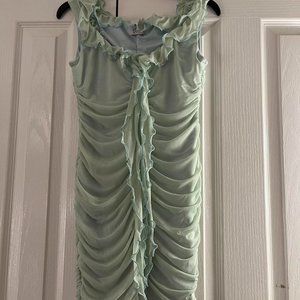 Oh Polly Womens Green and Blue Dress